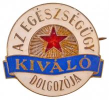 ~1980. "Az Egészségügy Kiváló Dolgozója" zománcozott fém jelvény (30x32mm) T:2