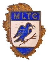 ~1930. MLTC (Mátyásföldi Lawn Tennis Club) zománcozott, aranyozott gomblyukjelvény, BOCZÁN GY. BUDAPEST VII. RÁKÓCZI ÚT 6. gyártói jelzéssel (16,5x22,5mm) T:2