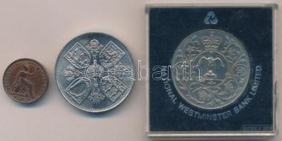 Nagy-Britannia 1826. 1f Cu "IV. György" + 1953. 1C Cu-Ni "II. Erzsébet" + 1977. ...