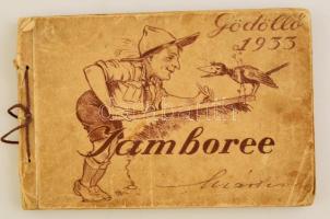 1933 Márton Lajos Gödöllői Jamboree rajzfüzet 40 rajzzal. 14x20cm egy két lap sérült / Jamboree album with drawings of Lajos Márton