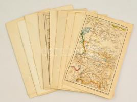 Vegyes térkép tétel, Pallas Nagylexikon térképek (Cseh-Morvaország és Szilézia, Alsó- és Felső-Auszt...