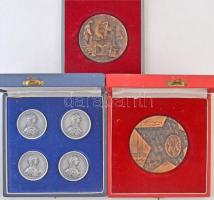 6db fém emlékérem kohászat témában, közte 1977. "Csepel Vas- és Fémművek" Br emlékplakett;...