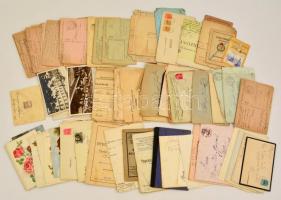 Papírrégiség tétel: I. és II. világháborús katonai posta 40 db, nyílt parancs, ipari rajziskola bizo...