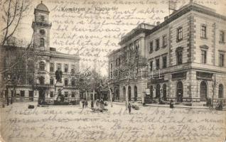 Komárom, Komárno; Klapka tér, gyógyszertár, Városháza / square, pharmacy, town hall  (EK)