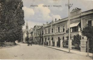 Pöstyén, Pistyan, Piestany; Király sor, Király villa. L. & P. 3723. / Königszeile / street view, villas