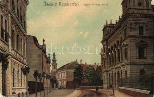 Komárom, Komárnó; Deák Ferenc utca, Igazságügyi palota / street view, Palace of Justice (Rb)