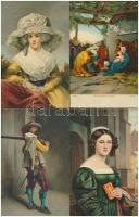 30 db régi használatlan Stengel litho művészlap nagyon szép állapotban / 30 pre-1945 unused Stengel ...