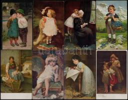 31 db régi gyerek motívumlap, művészlapok / 31 pre-1945 Children motive cards, art postcards