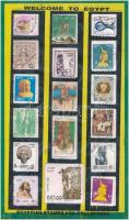 Egyiptom ~1990. 11db-os szuvenír, mellette 17db bélyeg is T:2,2-
Egypt ~1990. 11pcs of coins in sou...