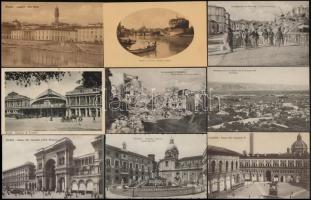 81 db régi olasz városképes lap / 81 pre-1945 Italian town-view postcards