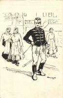 34 db régi grafikus képeslapok vegyesen; közte városképes lapok, folklór, humor, katonai motívumlapo...