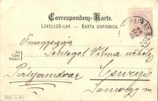 1898 Lipik, Jodbad, Cursalon, Wandelbahn, Jodquelle, Curhotel / spa, fountain, promenade, well, hote...