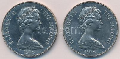 Szent Ilona 1978. 1C Cu-Ni "A koronázás 25. évfordulója" + Tristan da Cunha 1978. 1C Cu-Ni...