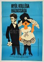 1966 Deák György (1940-): Nyúl kolléga házassága, plakát, Bp., Offset nyomda, megjelent 2200 példányban, hajtásnyomokkal, 82x57 cm.
