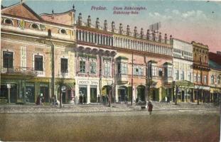 1909 Eperjes, Presov; Rákóczi ház, Jndrich Spira üzlete / shops (EK)