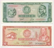 Peru 1974. 5S + 1976. 10S T:I Peru 1974. 5 Soles de Oro + 1976. 10 Soles de Oro C:UNC Krause 99, 112