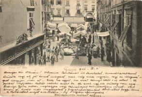 Fiume, Rijeka; Piazza dell Erbe / Zöldség piac / vegetable market (EK)