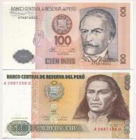 Peru 1987. 100I + 500I T:I Peru 1987. 100 Intis + 500 Intis C:UNC