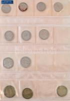 Vegyes: ~220db-os világpénz gyűjtemény albumba rendezve, közte lengyel, mongol, mexikói, nigériai, N...