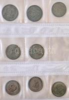 Vegyes: ~220db-os világpénz gyűjtemény albumba rendezve, közte lengyel, mongol, mexikói, nigériai, N...