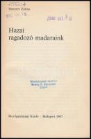 Szemere Zoltán: Hazai ragadozó madaraink. Bp.,1967, Mezőgazdasági Kiadó. Kiadói papírkötés, a papírb...