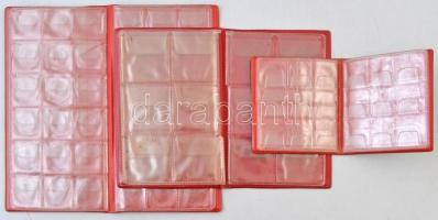 3db fekete éremtartó album, használt állapotban