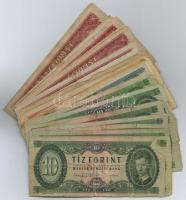 Vegyes: 48db-os forint bankjegy tétel T:III-IV