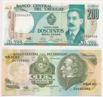 Uruguay 1986. 200P + 1987. 100P T:I Uruguay 1986. 200 Pesos + 1987. 100 Pesos C:UNC