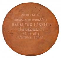 1975. "Kiemelkedő Társadalmi Munkáért" hátoldalán gravírozott Br emlékérem (101mm) T:2