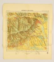 cca 1930 A Kőszegi hegység turistatérképe 45x48 cm