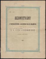 1916 Temesvár-Józsefvárosi iskola bizonyítványa
