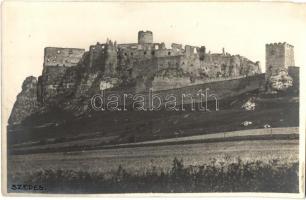 Szepesváralja, Spisské Podhradie; várrom / castle ruins. photo (ragasztónyom / gluemark)