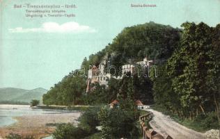 1915 Vágsziklás, Szkalka-Benedek, Skalka nad Váhom (Trencsénteplic); Vágvölgy. Apátsági romok / abbey ruins (EK)