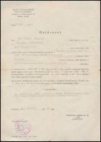 1971 Útlevél kérelmet elutasító határozat a kérelmező gyermekének a Magyar Népköztársasággal ellenséges szervnél való állása miatt