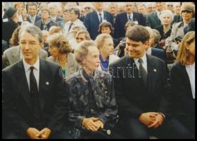 1993 Horthy Miklós újratemetése, Horthy Istvánné Edelsheim Ilona. Eredeti fotó 9x12 cm