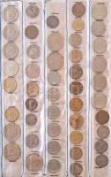 ~371db-os vegyes külföldi fémpénz gyűjtemény albumban, közte India, Jugoszlávia, Kína, Thaiföld T:ve...