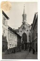 Sopron - 6 db régi fotó képeslap; épület részletek / 6 pre-1945 photo postcards