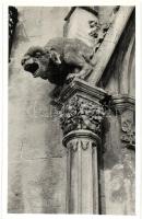 Sopron - 6 db régi fotó képeslap; épület részletek / 6 pre-1945 photo postcards