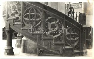 Sopron - 6 db régi fotó képeslap; épület részletek / 6 pre-1945 photo postcards