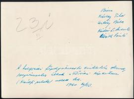 1940 Fővárosi Képtár (Károlyi palota) Szendy polgármesternek a belgrádi főpolgármester tiszteletére ...