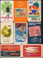 cca 1960-1970 16 db különféle reklámos kártyanaptár (Lottó, Röltex, stb.)