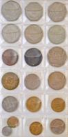 Vegyes: 38db-os fémpénz tétel a világ minden tájáról, kisalakú érmeberakóba T:vegyes
Mixed: 38pcs o...