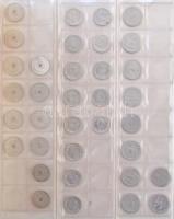 92db-os vegyes magyar fillér és forint gyűjtemény albumban T:vegyes
