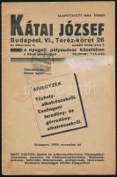 1938 Kátai József képes fémáru árjegyzéke