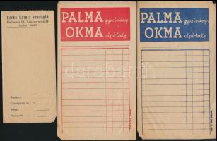 16 db különféle számolócédula: Vöröskereszt, Apenta, Meinl, stb