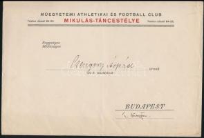 cca 1940 Különféle sportklubok meghívói: Műegyetemi Athletikai és Football Club, Bulcsu Lövészegyesü...