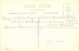 Osztrák-magyar katonák jelmezes csoportképe Pécsett, hátoldalon nevek / WWI Austro-Hungarian K.u.K. ...