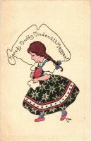 Maradj Mindég Mindenütt Magyar! Irredenta tusrajz, művészlap / Hungarian irredenta art postcard. s: K. 1922 (EK)