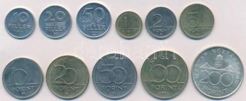 1994. 10f-200Ft (11xklf) forgalmi sorból kiszedett érmékből T:1-,2