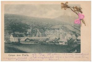1899 Praca, general view, mosque, with dried real flowers, textile bow (EK)